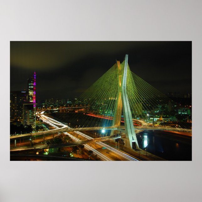 Poster Le pont d'Octavio Frias de Oliveira Sao Paulo (Devant)