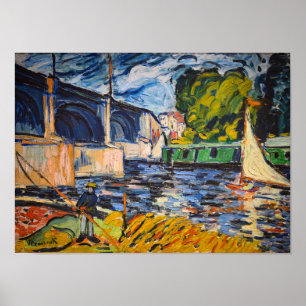 Poster Le pont du Chatou   Maurice de Vlaminck  