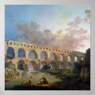 Poster Le Pont du Gard, Nîmes, c.1786