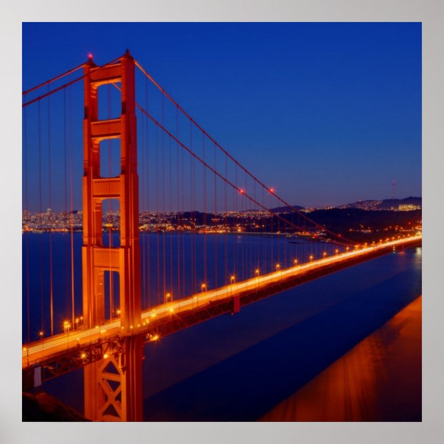 Poster Le pont emblématique avec San Francisco (Devant)