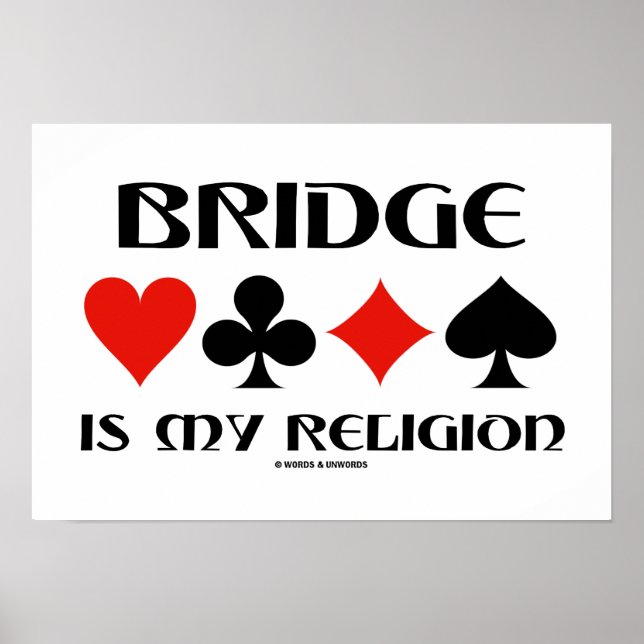 Poster Le pont est ma religion Quatre combinaisons de car (Devant)