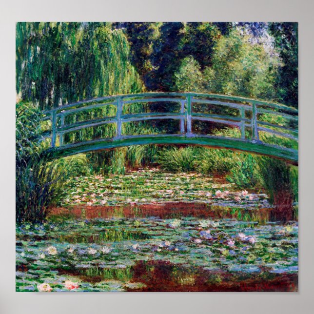 Poster Le Pont Japonais (Etang Lily), Monet (Devant)