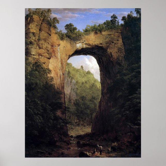 Poster Le pont naturel, Virginie par Frederick Church (Devant)