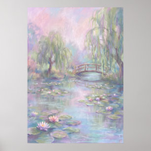 Poster Le Pont Pastel de l'Art Mural de l'Esprit Calme