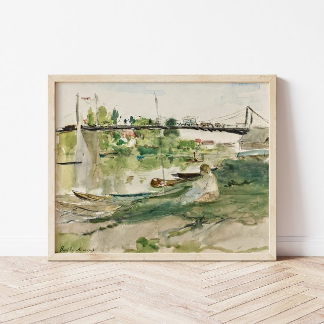 Poster Le Pont sur l'Oise | Berthe Morisot (Créateur téléchargé)