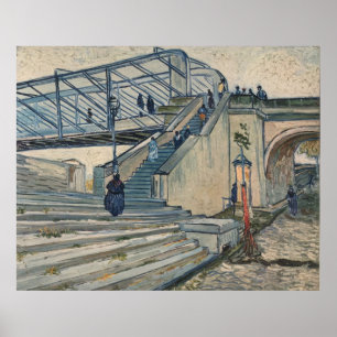 Poster Le pont Trinquetaille de Van Gogh, Arles (1888)