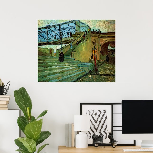 Poster Le pont Trinquetaille par Vincent van Gogh (Bureau à domicile)