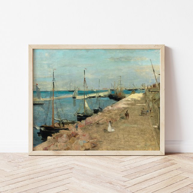 Poster Le port de Cherbourg | Berthe Morisot (Créateur téléchargé)