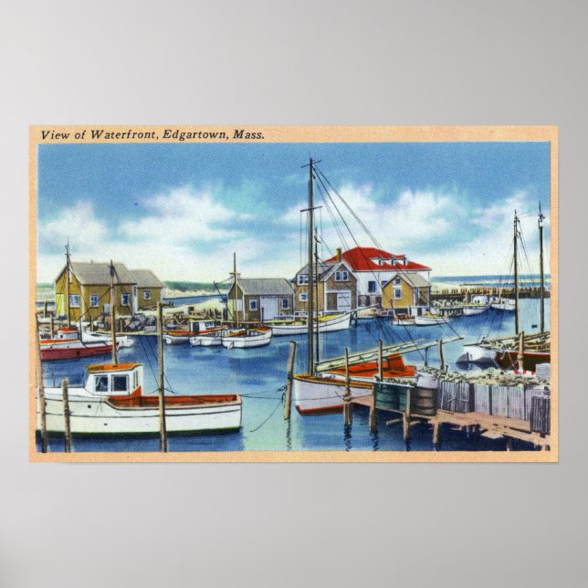 Poster Le port sur le front de mer (Devant)