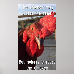 Poster Le Poulet Peut Traverser La Route