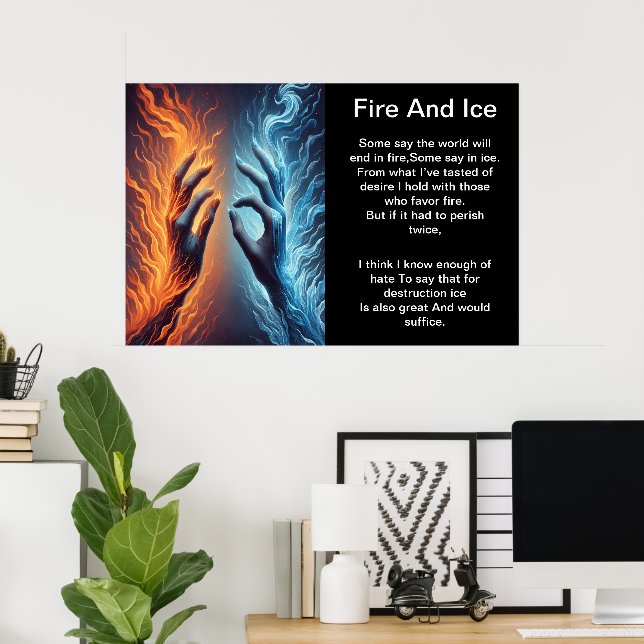 Poster Le pouvoir du feu et de la glace (Bureau à domicile)