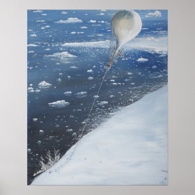 Poster Le premier Aeronaut du capitaine Scott Antarctica. (Devant)