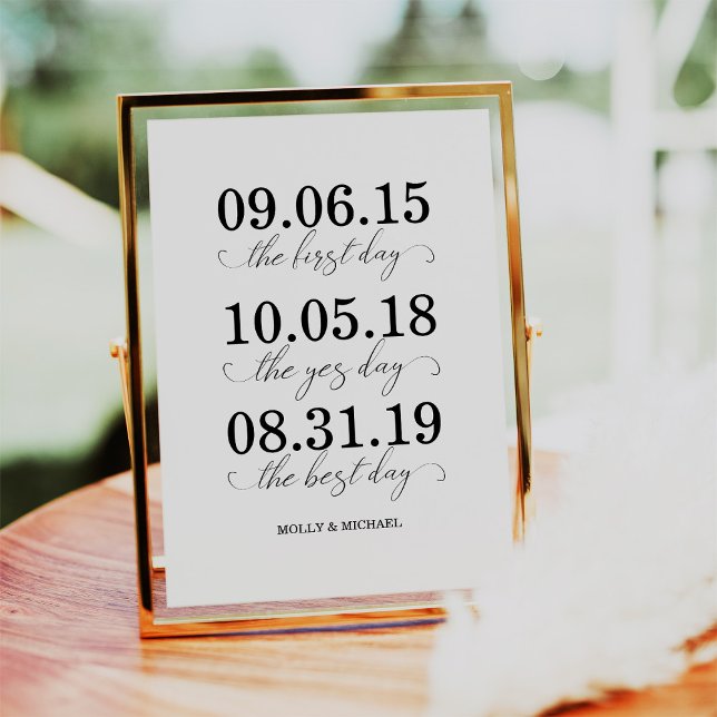 Poster Le Premier Jour, Le Oui Jour, Le Meilleur Mariage (Créateur téléchargé)