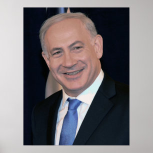 Poster Le premier ministre Netanyahu de l'Israël