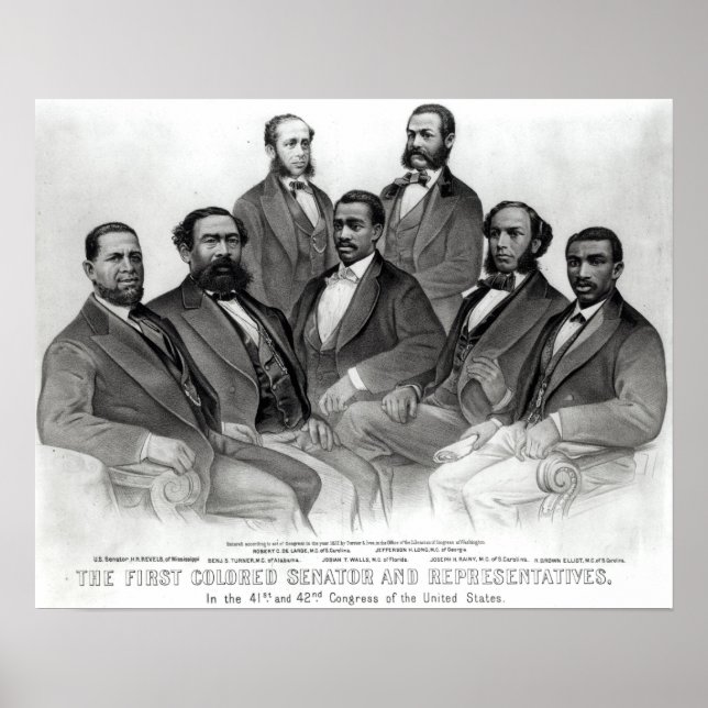 Poster Le premier sénateur et les représentants de couleu (Devant)
