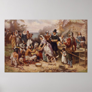 Poster Le premier Thanksgiving 1621   c.1932