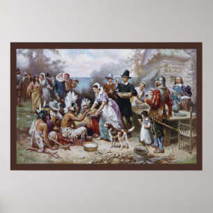 Poster Le premier Thanksgiving par Jean Ferris c. 1912