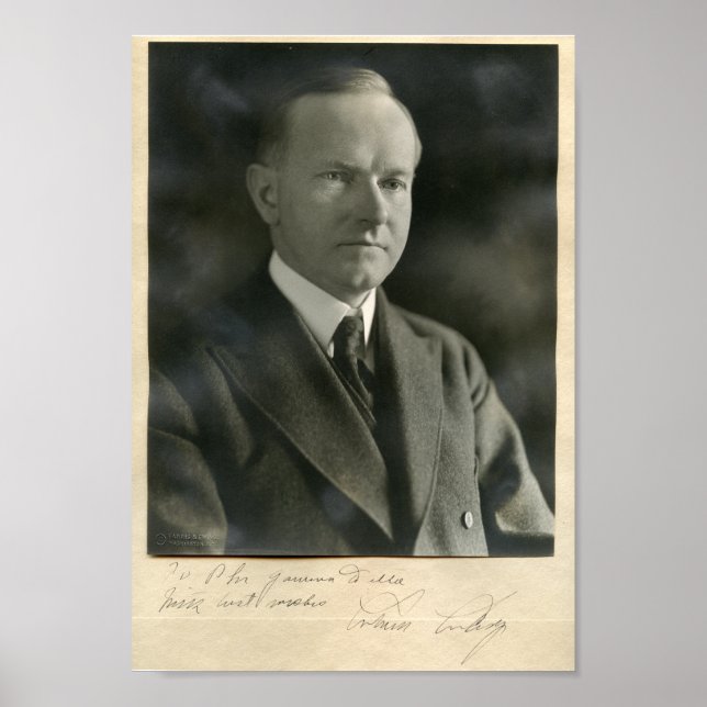 Poster Le président américain Calvin Coolidge (Devant)
