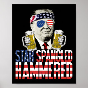Poster Le Président américain Donald Trump en martelé
