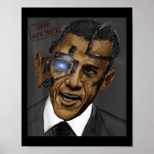 Poster Le président Barack Obama - Robot Cool du mal