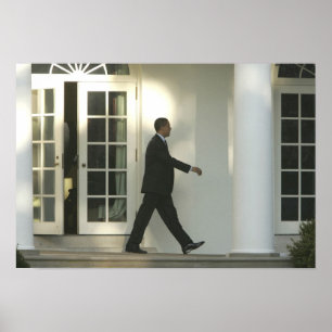 Poster Le président Barack plongé dans ses pensées alors