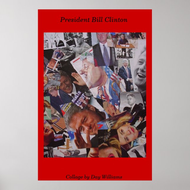 Poster Le président Bill Clinton Collage (Devant)