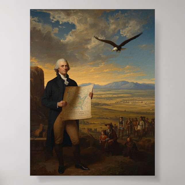 Poster Le président de l'achat de la Louisiane Thomas Jef (Devant)