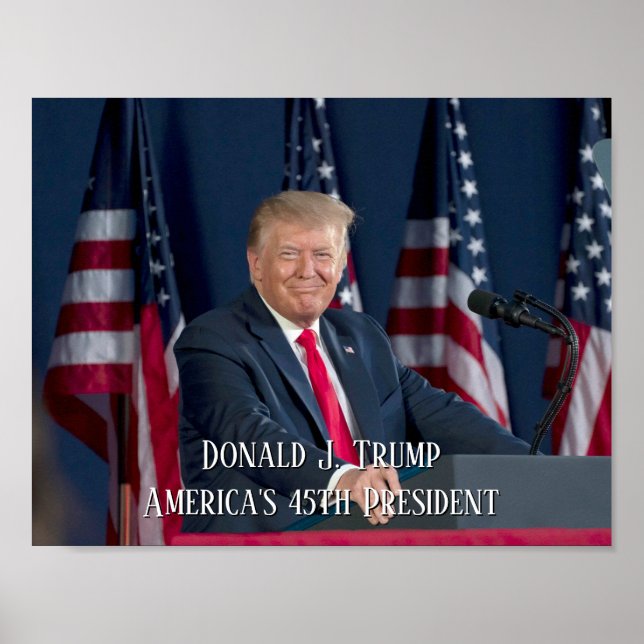 Poster Le Président Donald J. Trump Mt Rushmore Discours (Devant)
