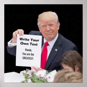 Poster Le président Donald Trump - Écrivez votre propre t