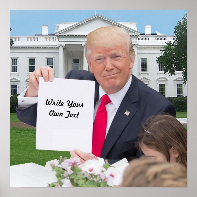 Poster Le président Donald Trump - Écrivez votre propre t (Devant)