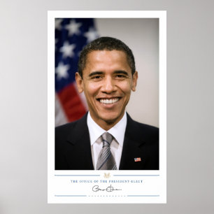 Poster Le président élu américain Barack Obama