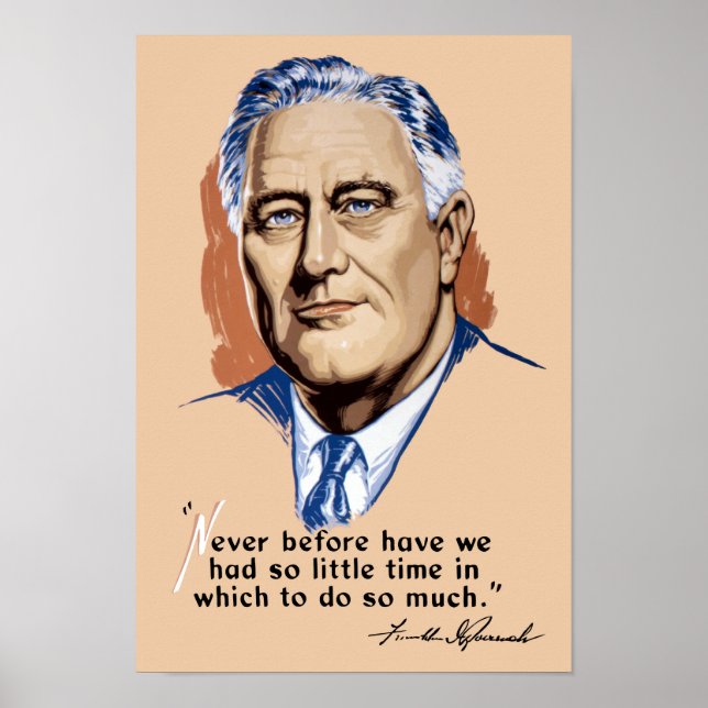 Poster Le président Franklin Roosevelt et Citation — 2ÈME (Devant)