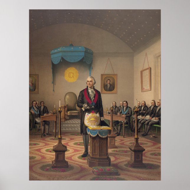 Poster Le président George Washington comme maître mason (Devant)