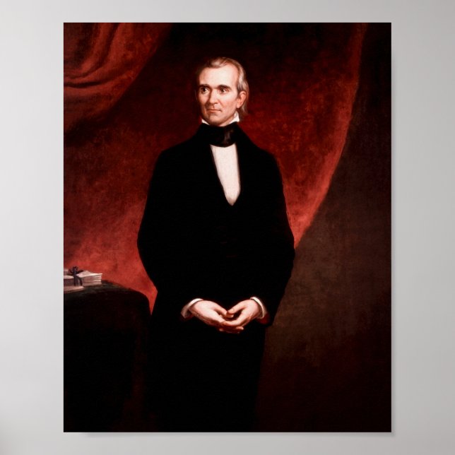 Poster Le président James K. Polk Portrait (Devant)