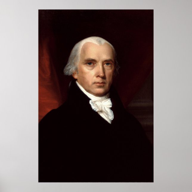Poster Le président James Madison Portrait de John Vander (Devant)
