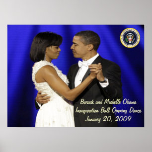Poster Le Président Obama inaugure la danse d'ouverture d