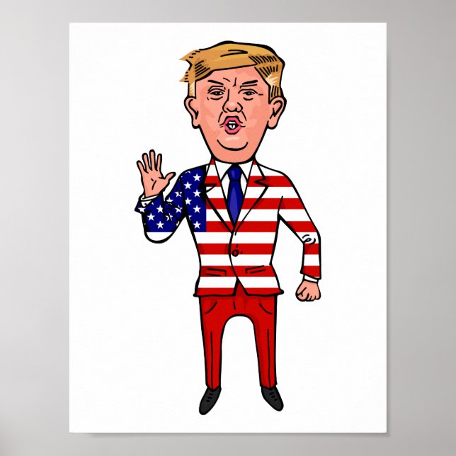 Poster Le président patriotique Donald Trump Drôle Drôle  (Devant)