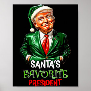 Poster Le président préféré du Père Noël Drôle de Père No