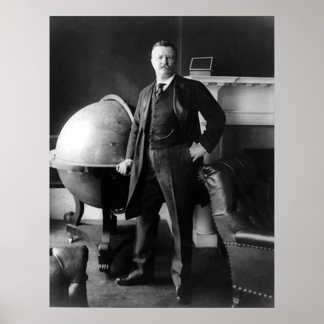 Poster Le président Theodore Roosevelt (Devant)