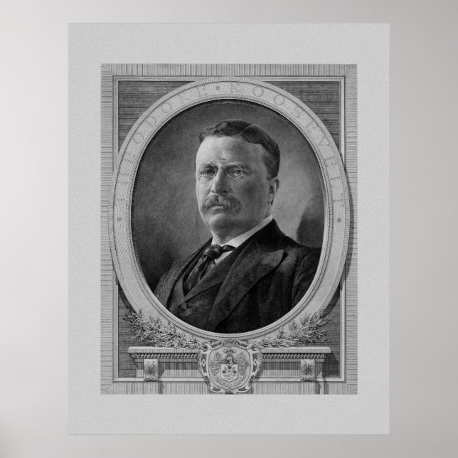 Poster Le président Theodore Roosevelt (Devant)