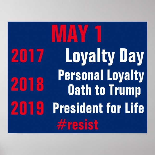 Poster Le président Trump pour la vie résiste à la contes (Devant)