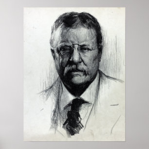 Poster Le président vintage Theodore Teddy Roosevelt