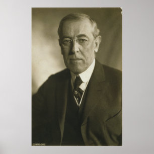 Poster Le président Woodrow Wilson Portrait 1919