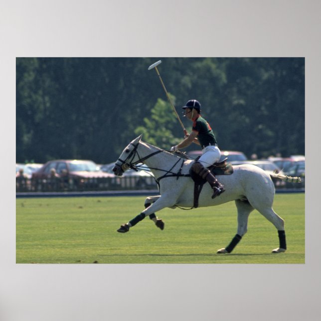 Poster Le Prince Charles joue au polo à Windsor (Devant)