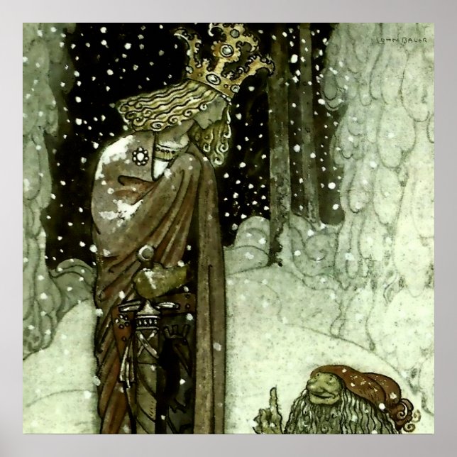 Poster "Le Prince et le Tomten" par John Bauer (Devant)