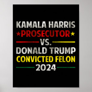 Poster Le Procureur Harris Contre Donald Trump Condamné F