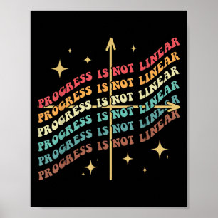 Poster Le progrès n'est pas linéaire Sped citation motiva