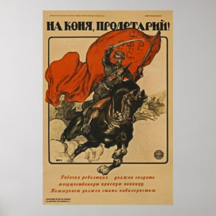 Poster Le prolétaire montent sur votre cheval ! Union