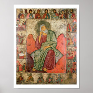Poster Le prophète Élijah, école de Pskov (panneau)