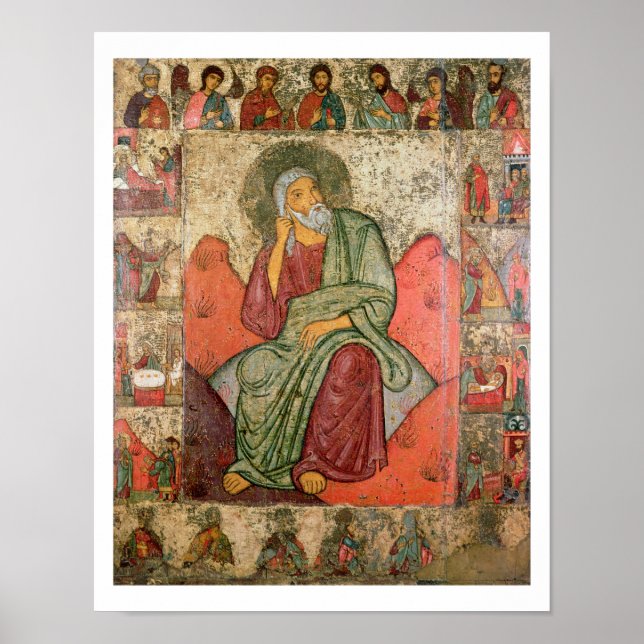 Poster Le Prophète Elijah, École Pskov (panel) (Devant)